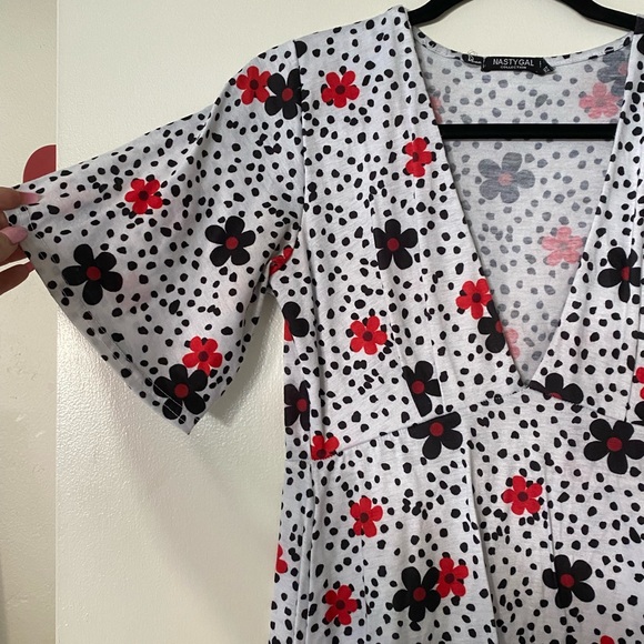 Nasty Gal Dresses & Skirts - deep plunge neckline skater mini dress - nasty gal